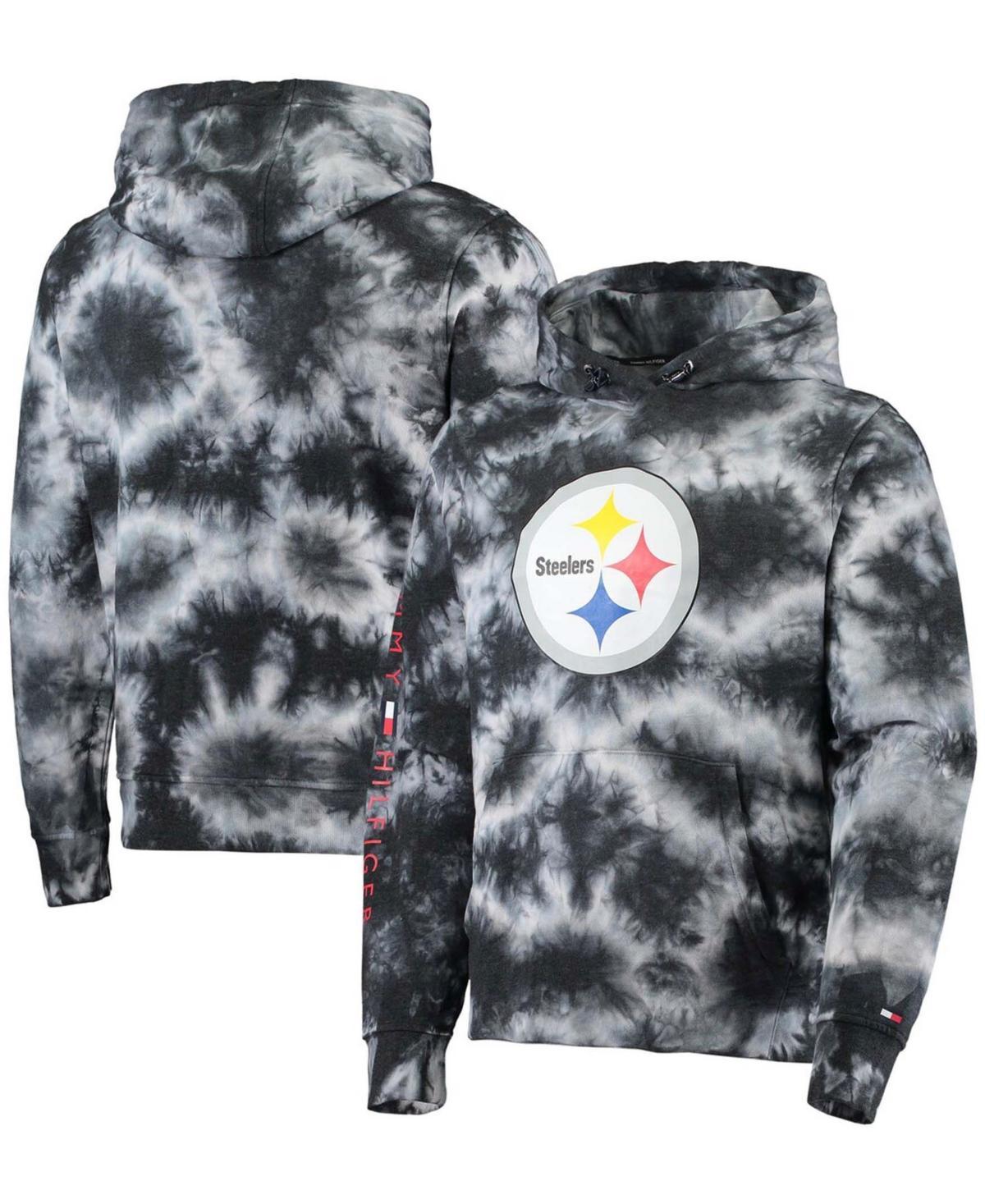 Mens Black Pittsburgh Steelers Stanley Tie-Dye Pullover Hoodie Product Image