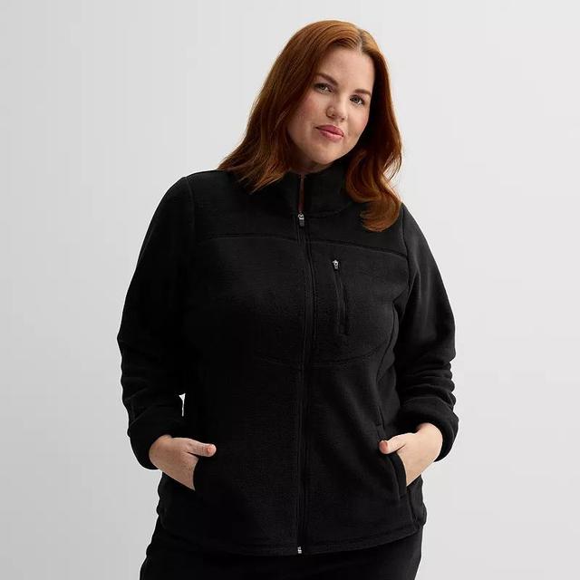 Plus Size Tek Gear Fitted Micro Fleece Full-Zip Jacket, Womens Product Image