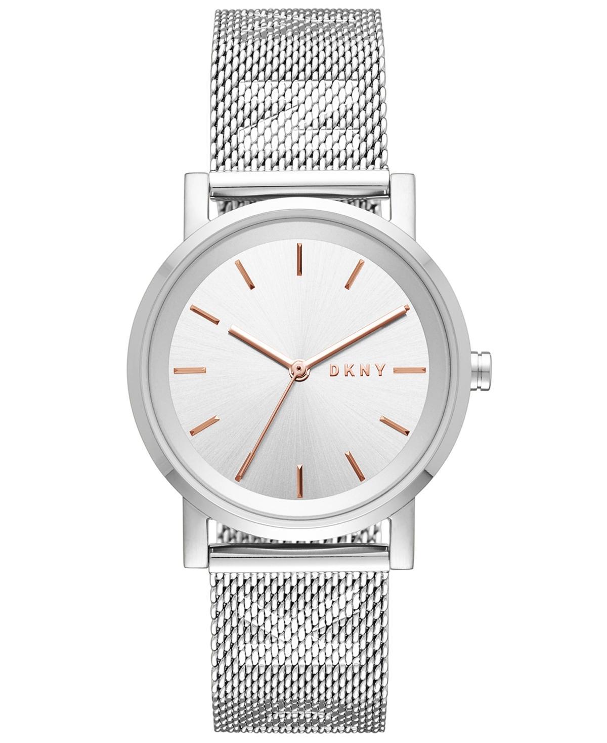 Dkny Womens SoHo Stainless Steel Mesh Bracelet Watch 34mm, Created for Macys Product Image