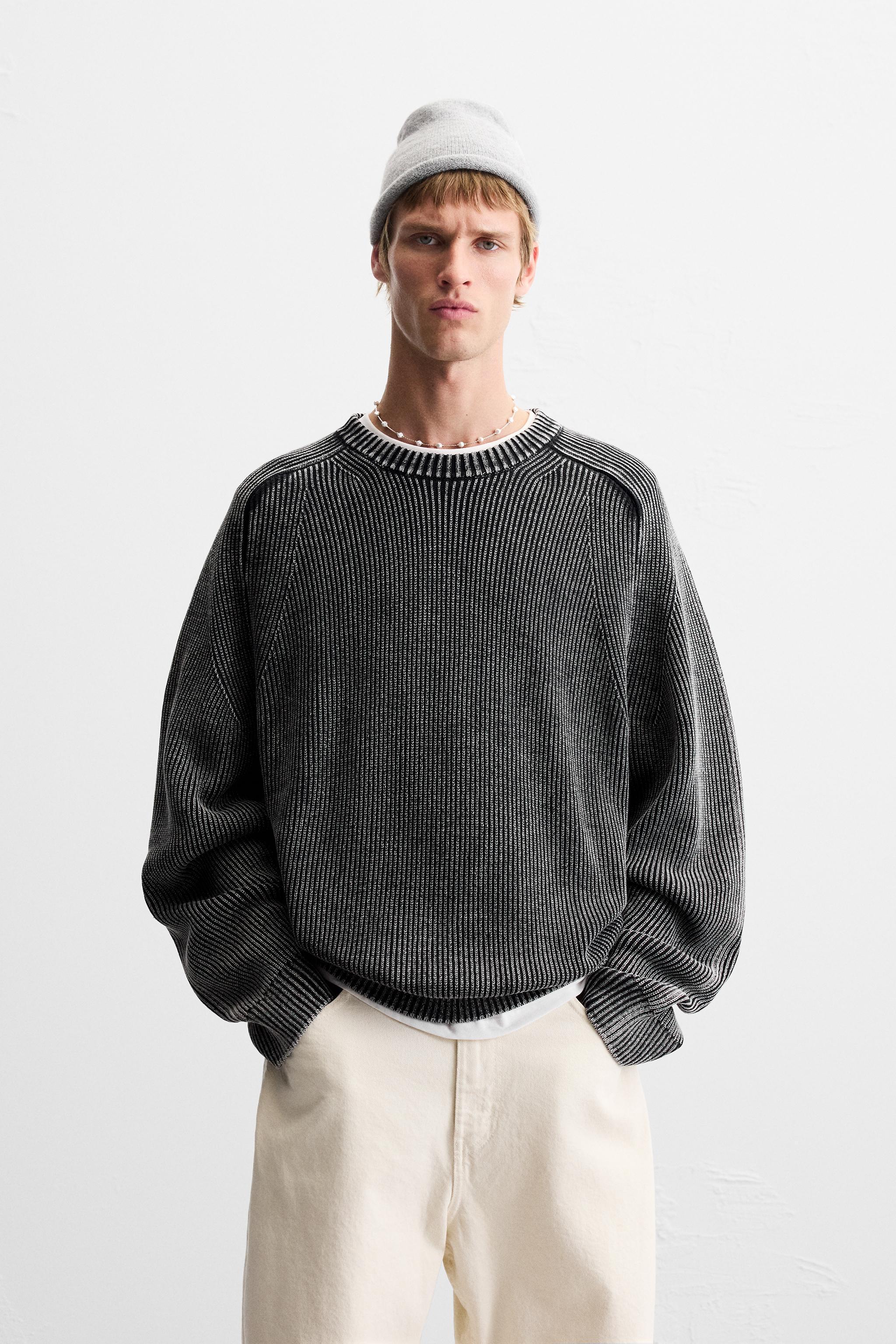 WASHED TEXTURED SWEATER Product Image