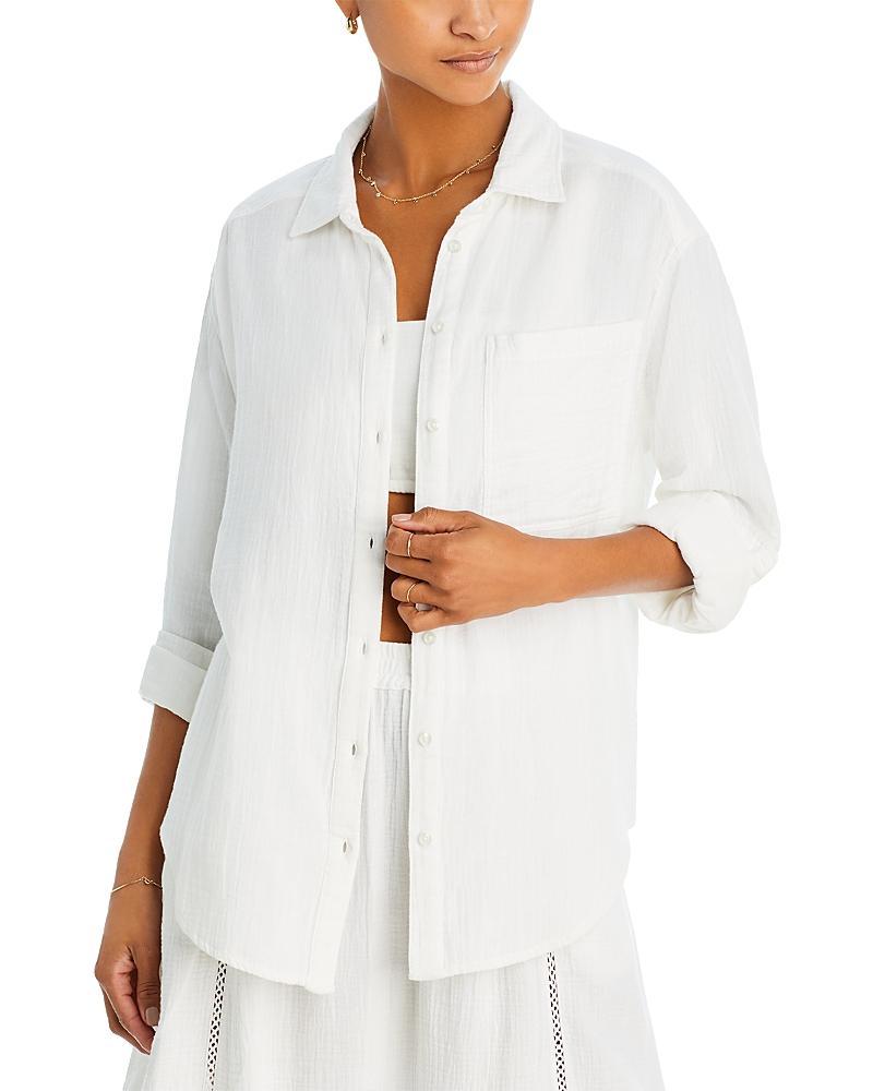 Echo Gauze Boyfriend Shirt Swim Cover-Up Product Image