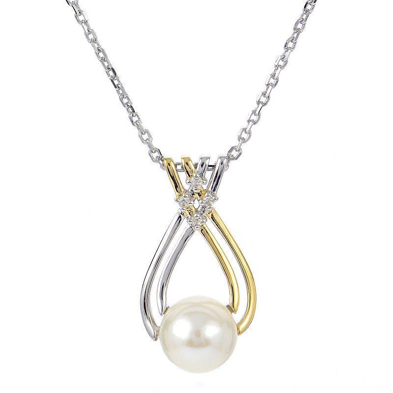 Pearlustre By Imperial Sterling Silver Freshwater Pearl Necklace, 18 In Product Image