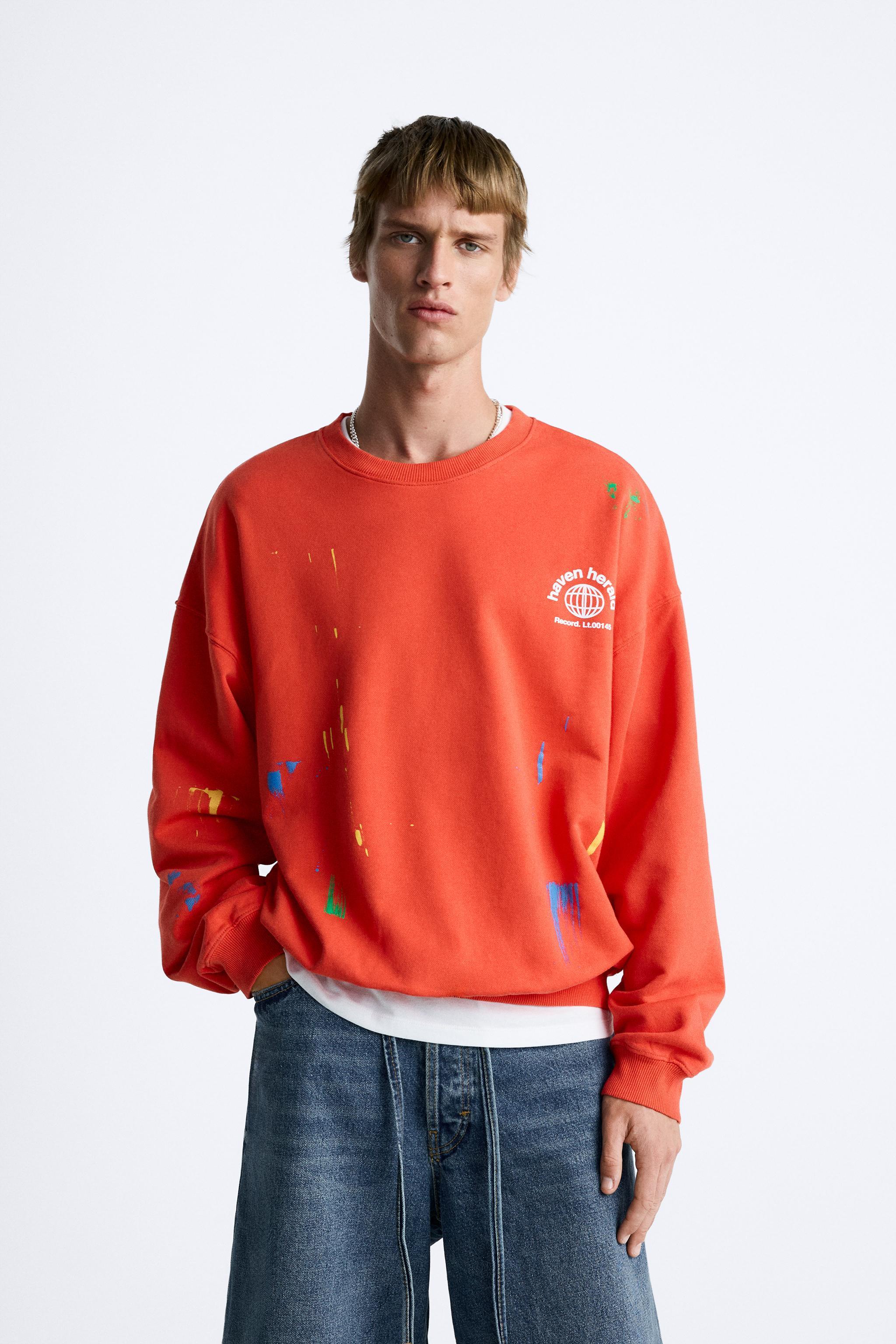 SPLATTER EFFECT TEXT SWEATSHIRT Product Image