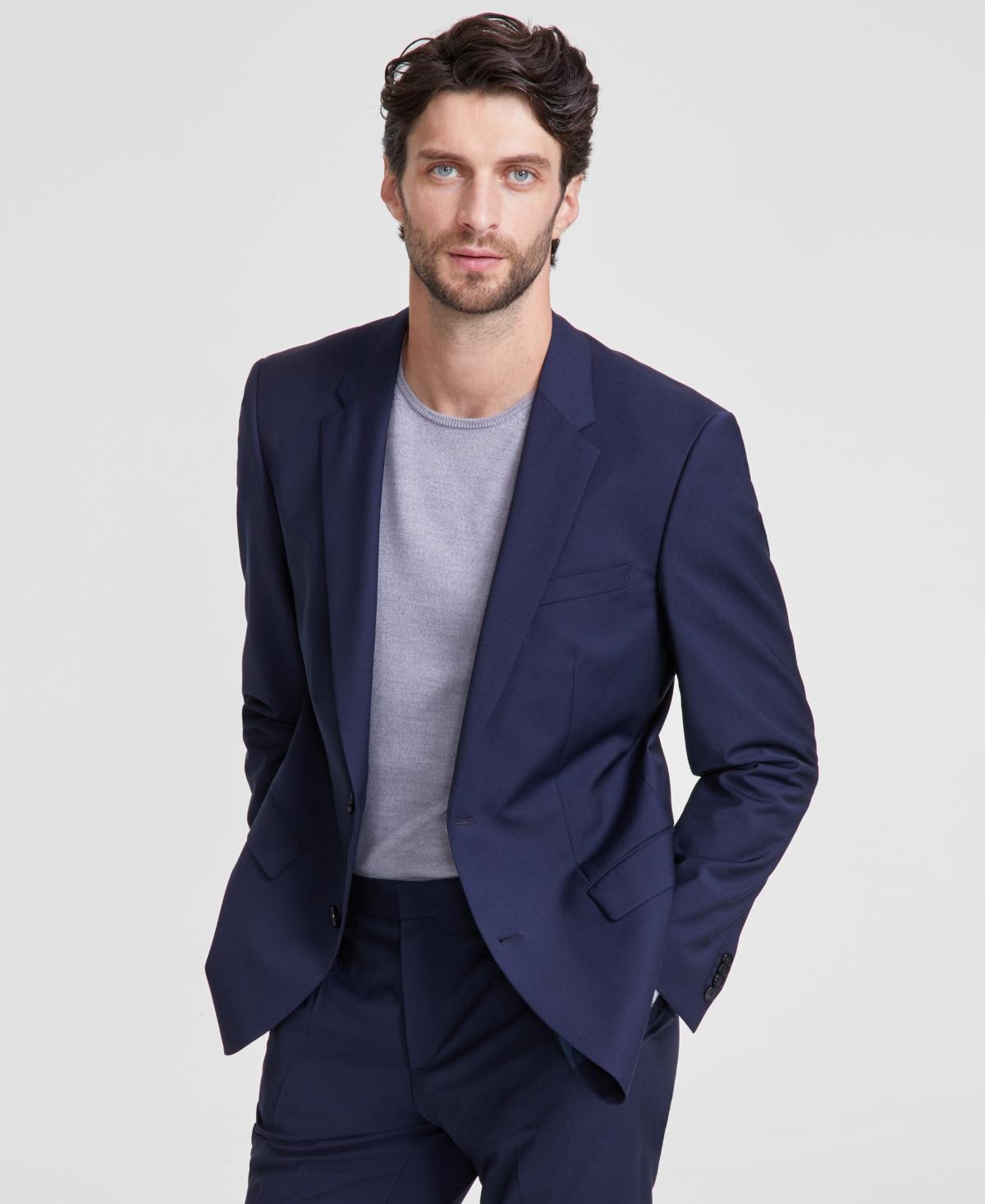 HUGO BOSS Single-breasted Suit Jacket In Open Blue Product Image