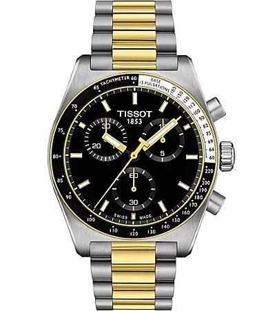 Tissot Mens Prs516 Quartz Chronograph Two Tone Stainless Steel Bracelet Watch Product Image