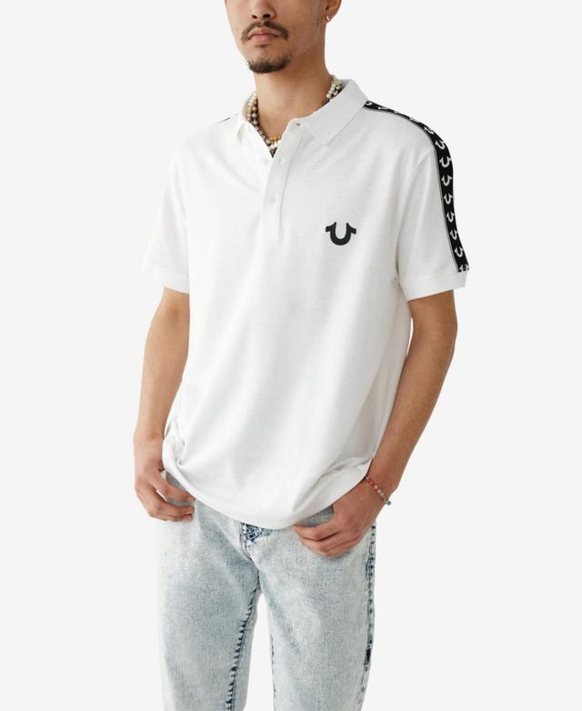 True Religion Damask Short Sleeve Polo Shirt Product Image