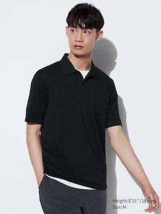 Mens Dry-Ex Short-Sleeve Polo Shirt Black Medium UNIQLO US Product Image