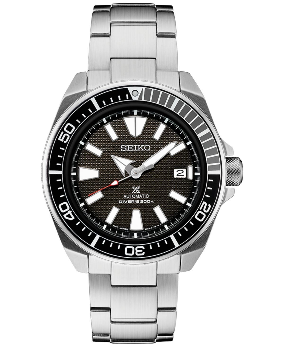 Seiko Mens Automatic Prospex Diver Black Silicone Strap Watch 45mm Product Image