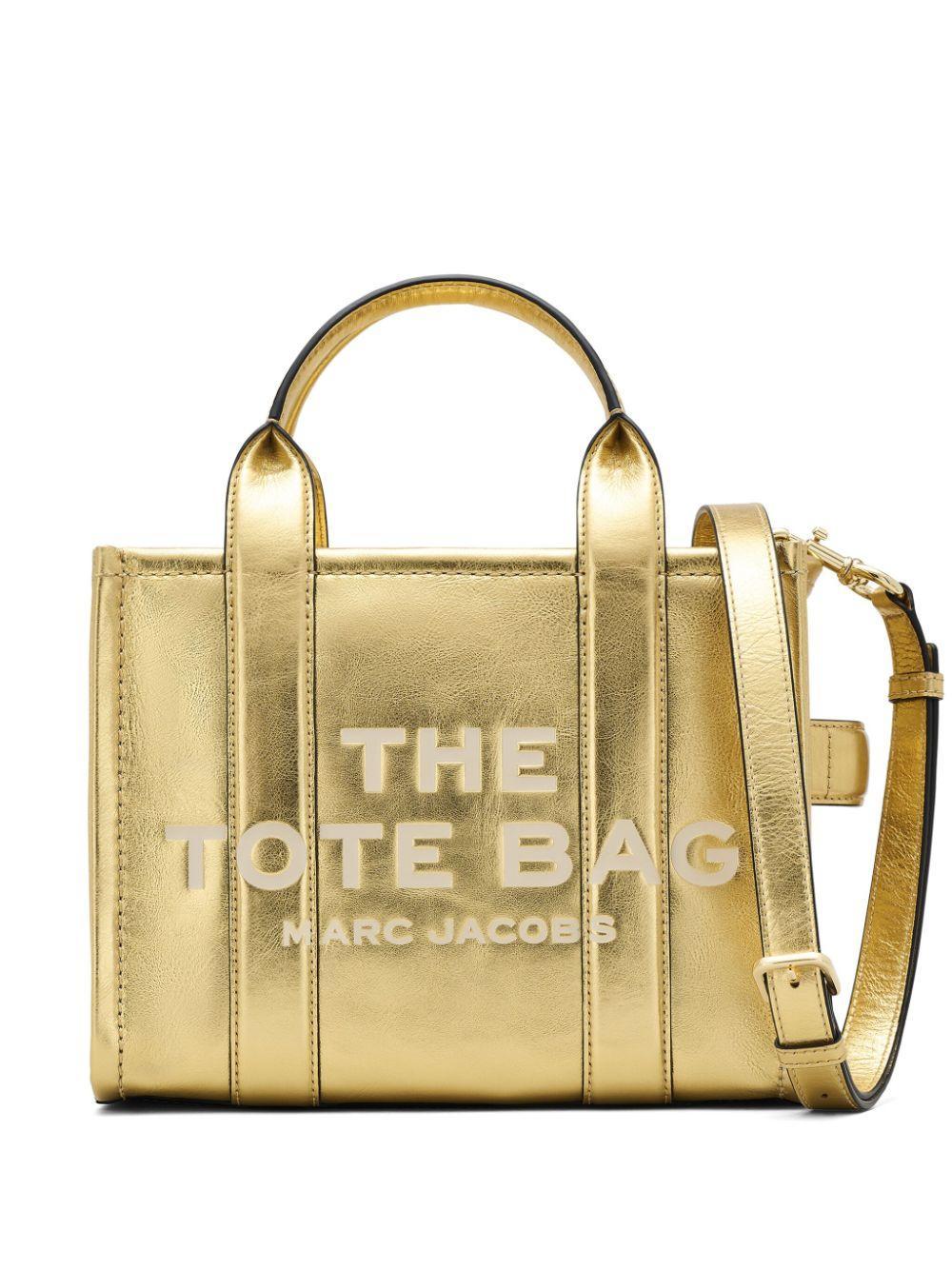 The Medium Metallic Tote Bag In Gold Tone Product Image