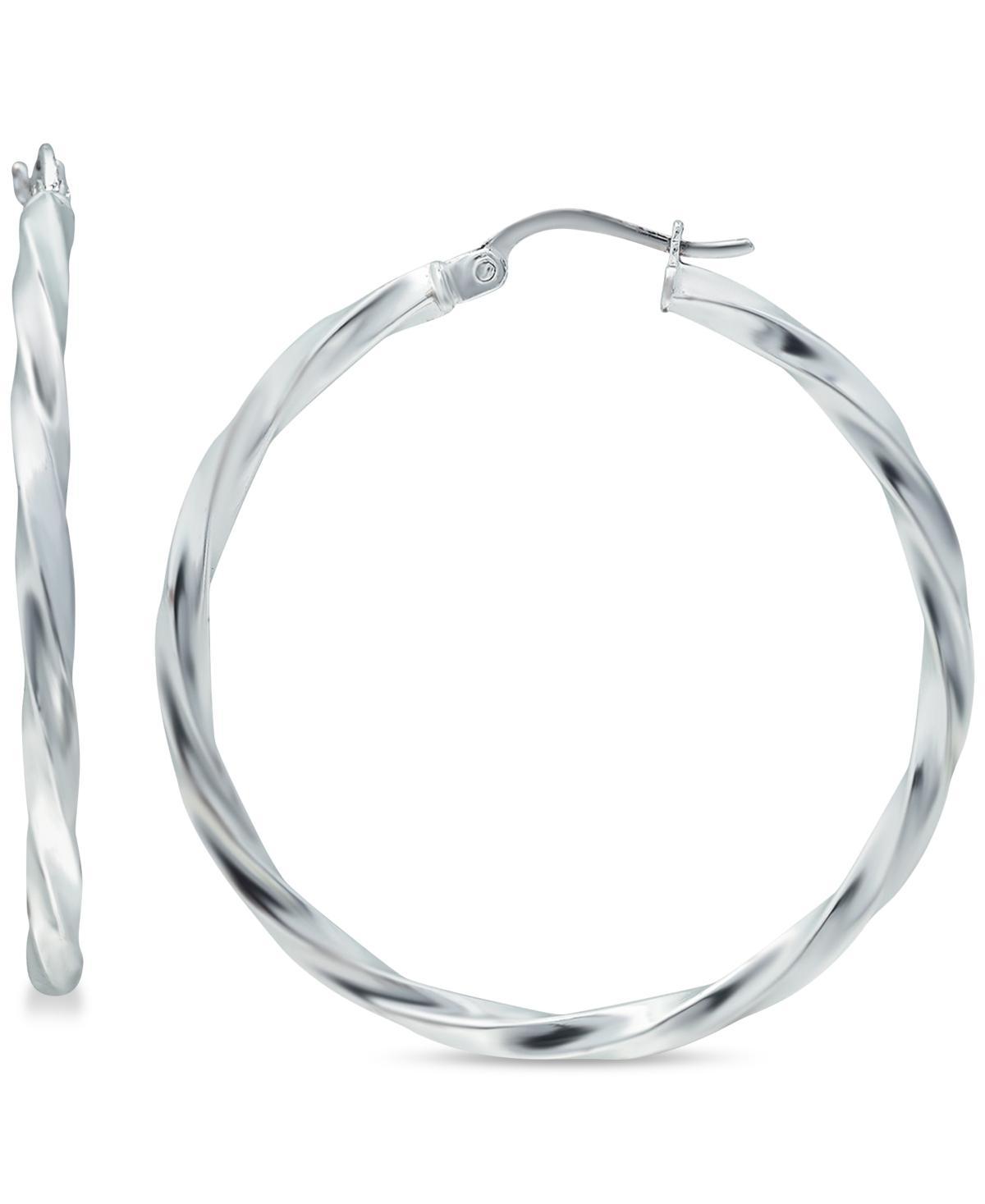 Giani Bernini Twist Hoop Earrings in Sterling Silver, Created for Macys Product Image