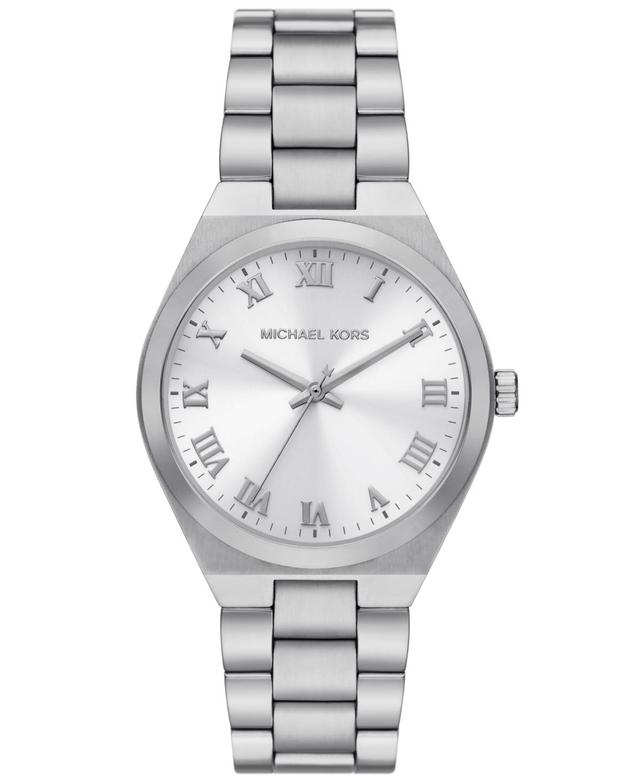 Michael Kors MK7393 - Lennox Three-Hand Stainless Steel Watch (Silver) Watches Product Image