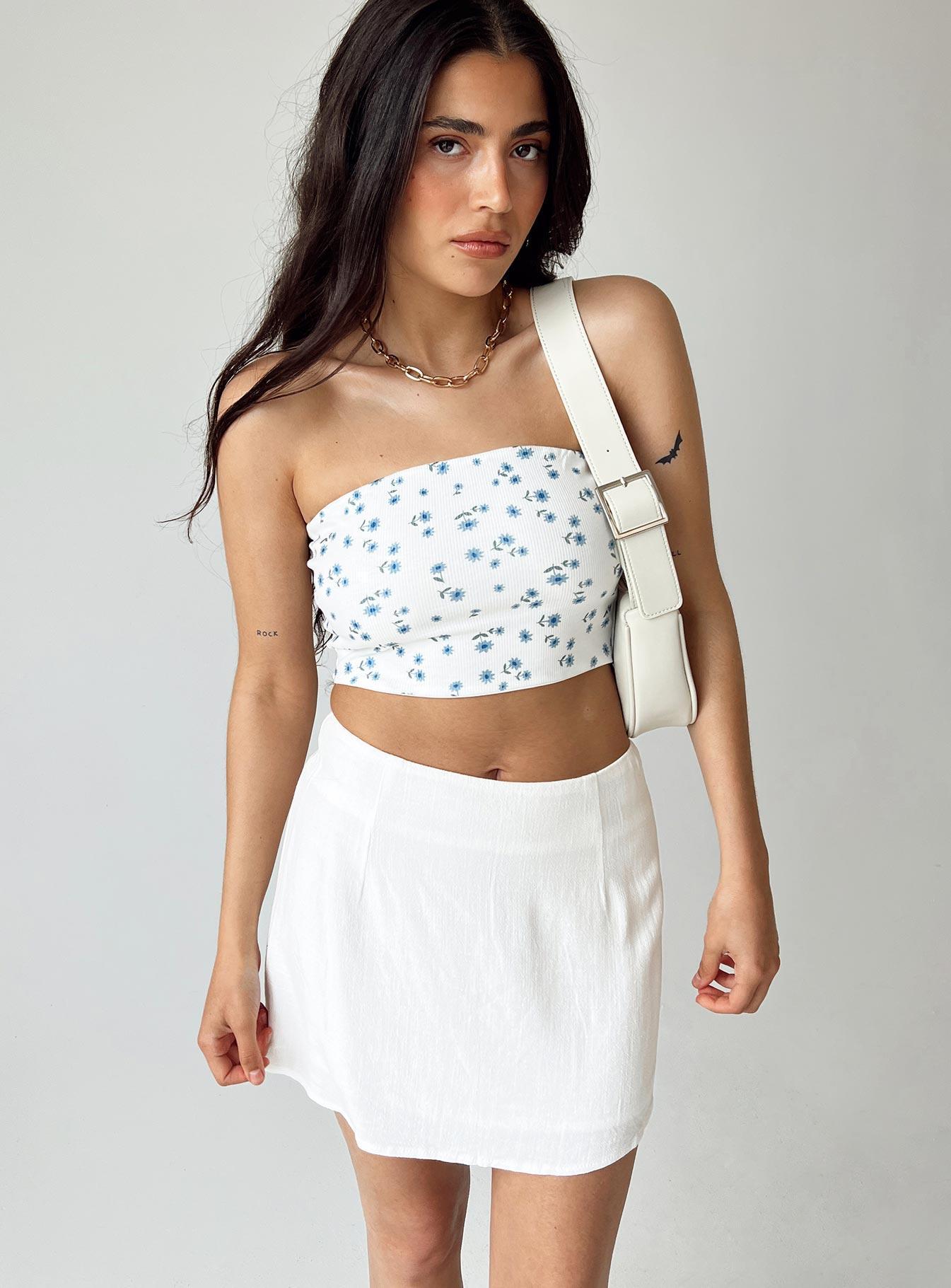 Selby Mini Skirt White Petite product image