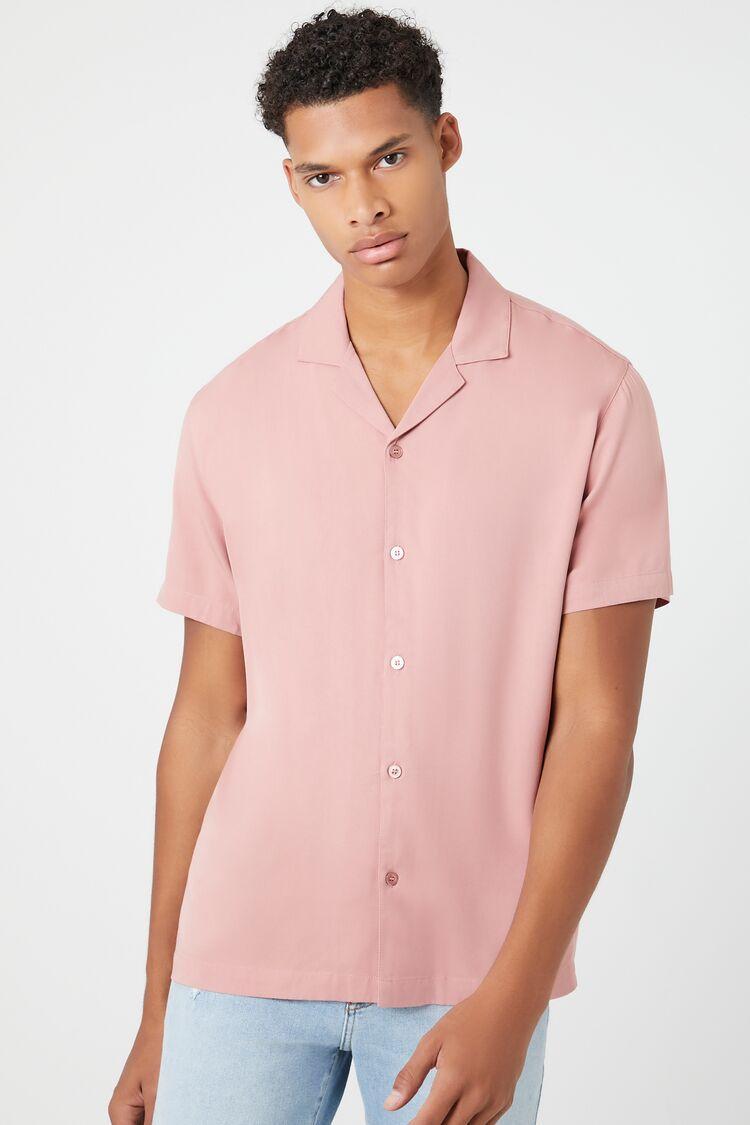 Cuban Collar Short-Sleeve Shirt | Forever 21 Product Image