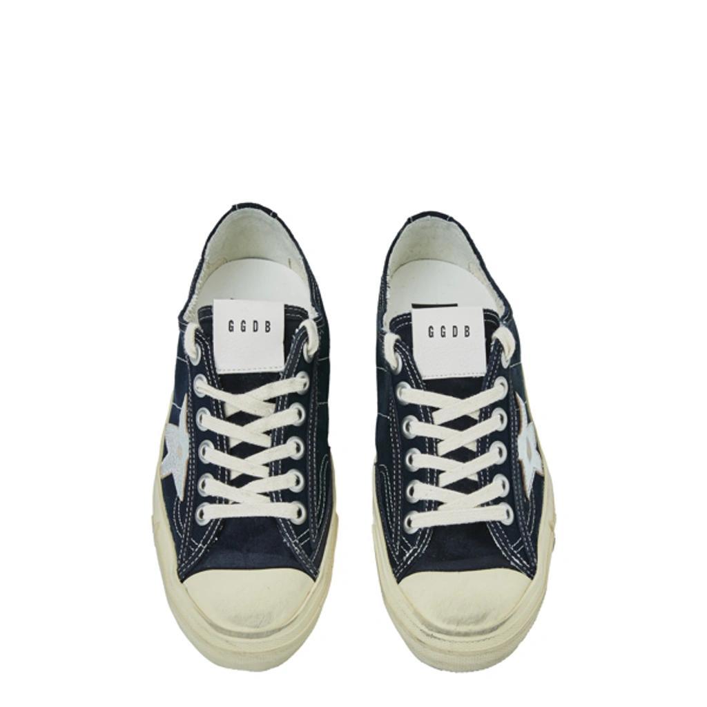 V-star 2 Suede-trimmed Canvas Sneakers In Navy Blue Product Image