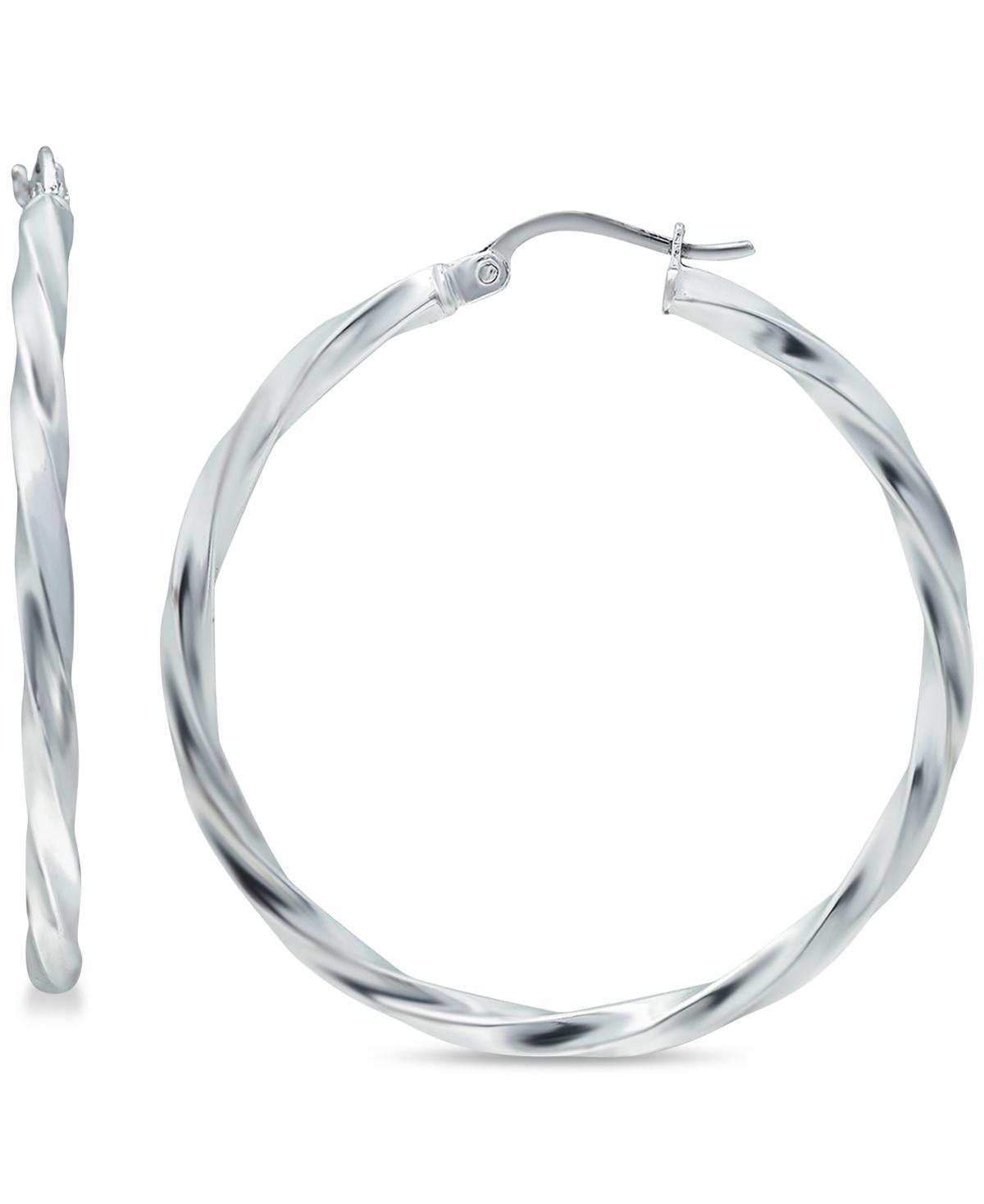 Giani Bernini Twist Hoop Earrings in Sterling Silver, Created for Macys Product Image