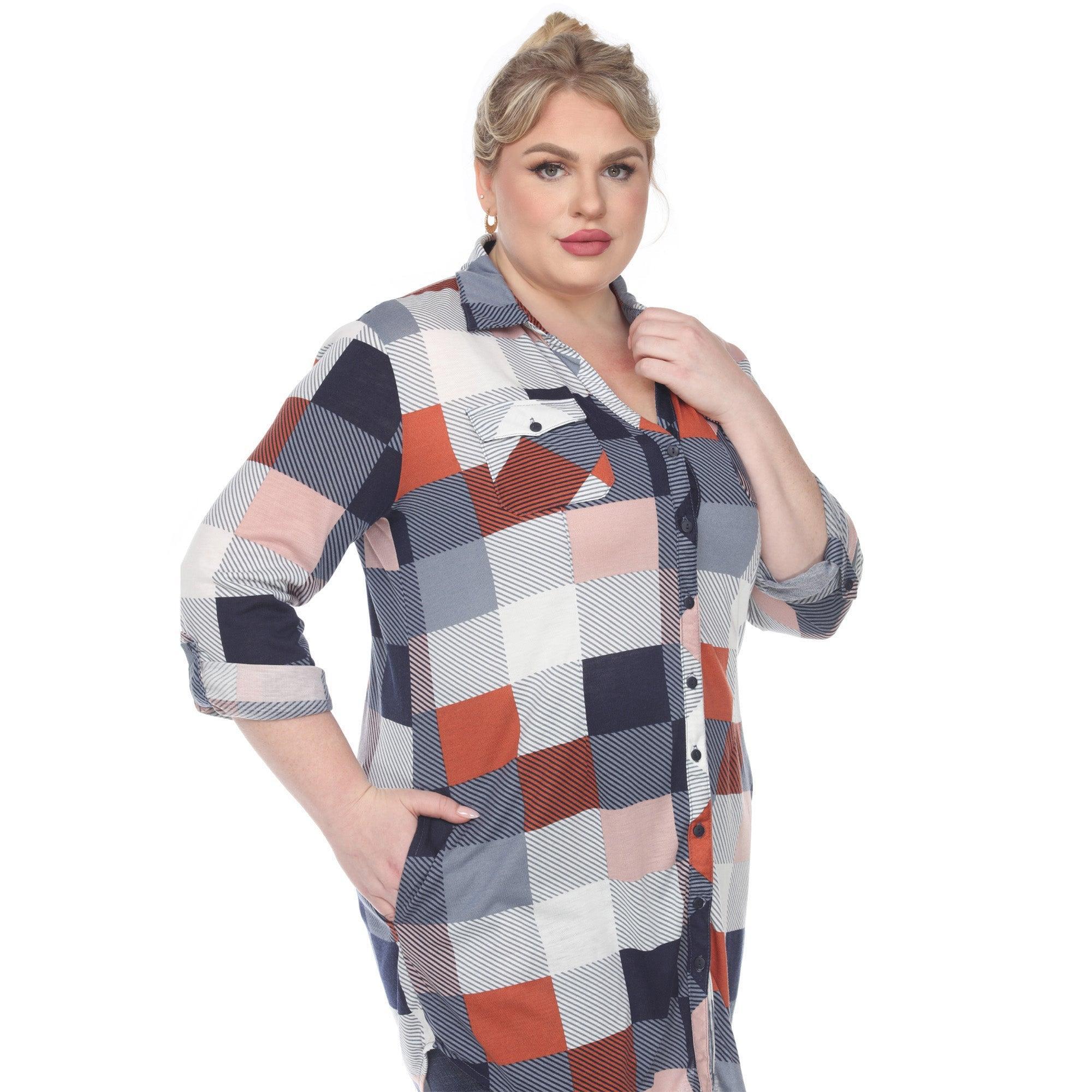 Plaid Tunic Shirt - Plus Product Image