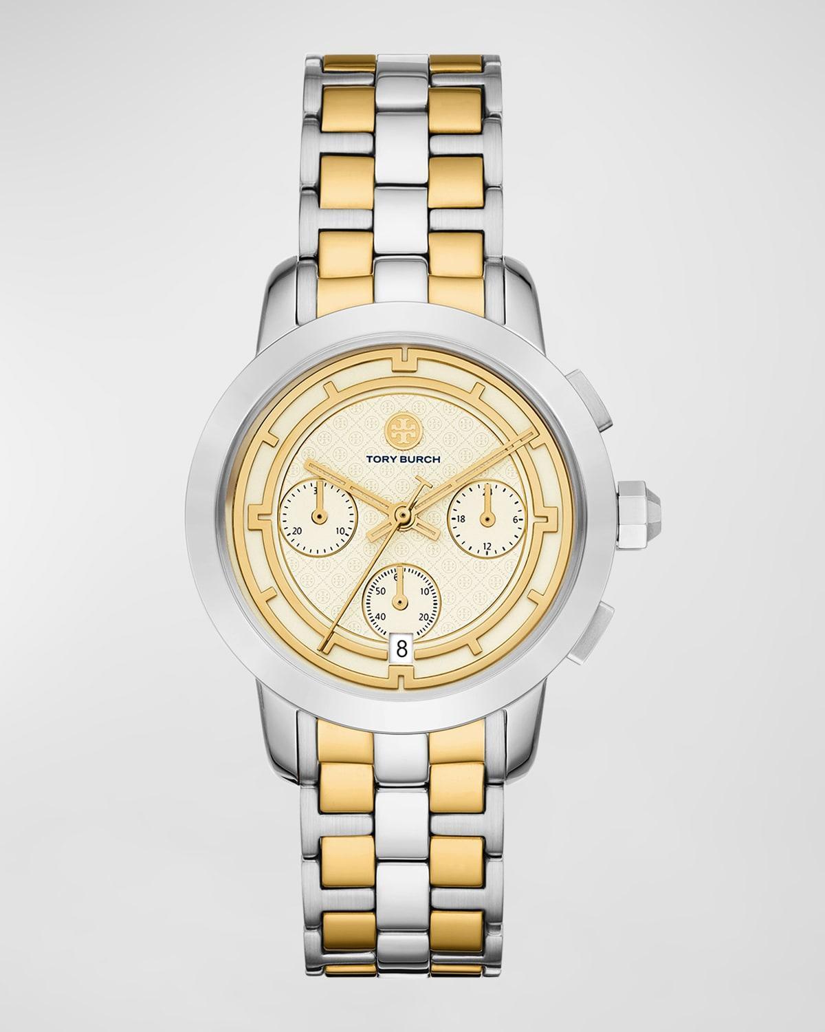 Tory Burch The Tory Two-Tone Chronograph Bracelet Watch, 37mm Product Image