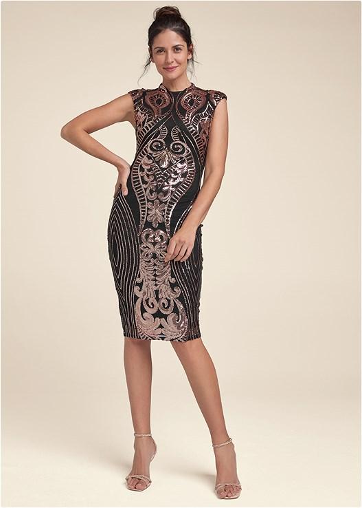 Sequin Midi Dress Product Image