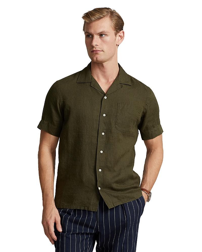 POLO RALPH LAUREN Classic Fit Linen Camp Shirt In Armadillo Product Image