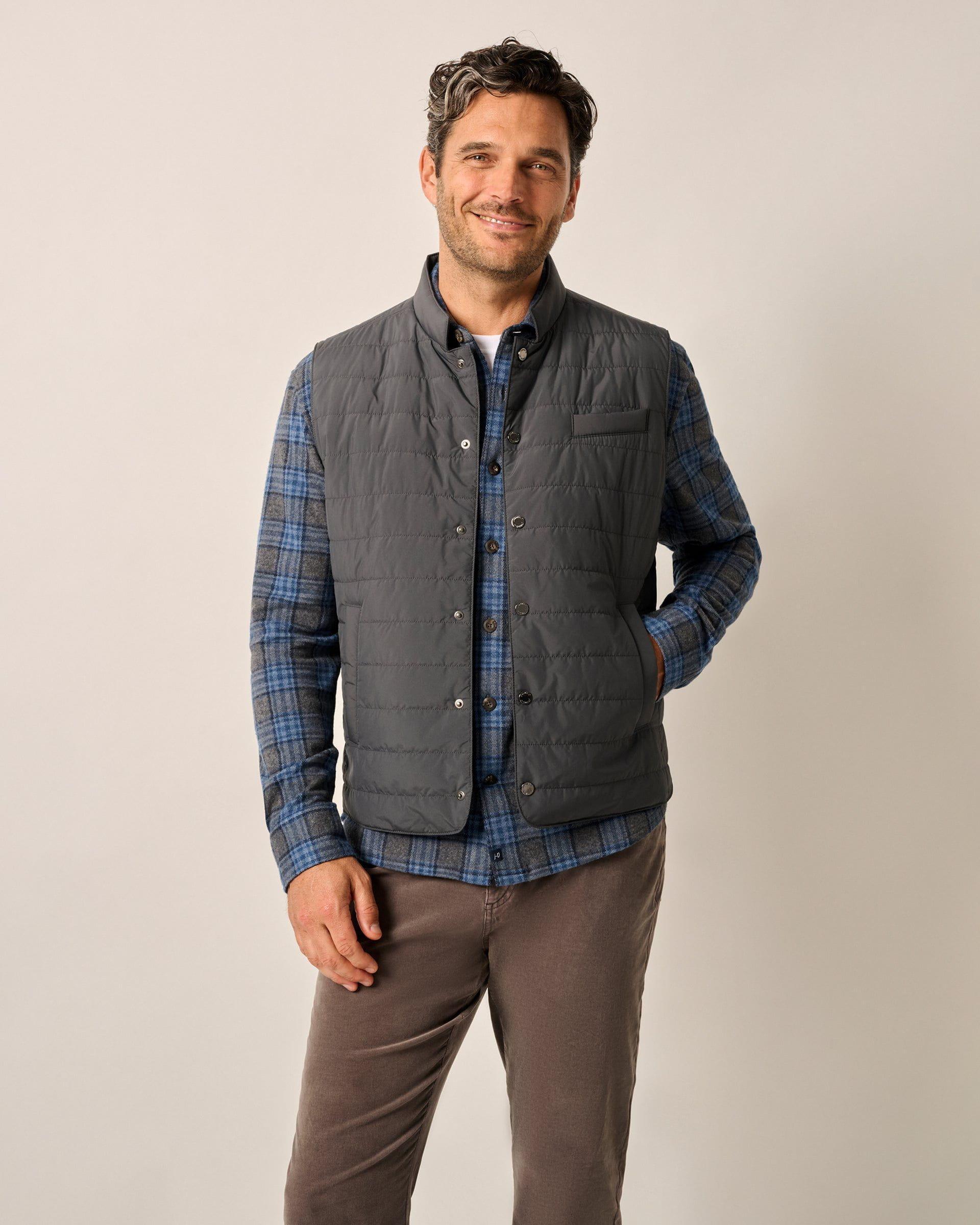 johnnie-O Apo Quilted Button Up Vest Product Image