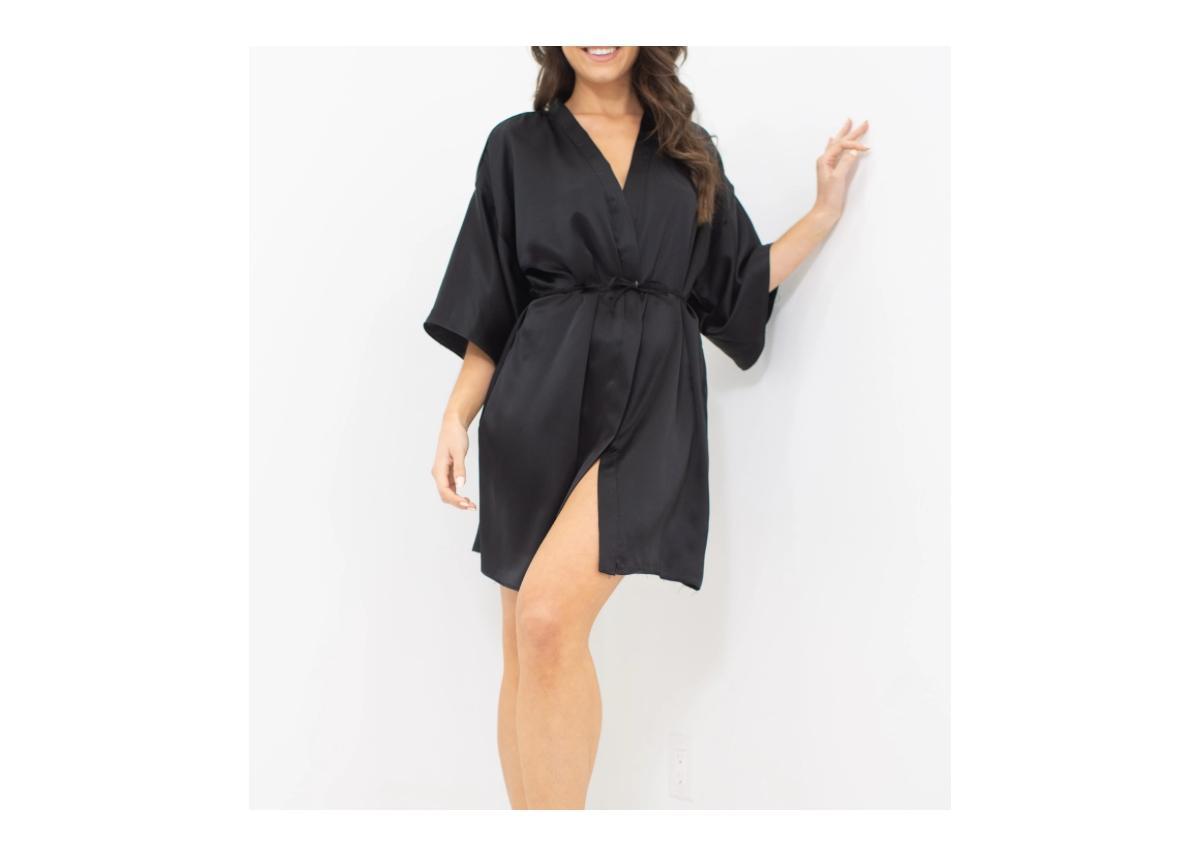 Womens Silk Robe - Short - Silk Collection Product Image