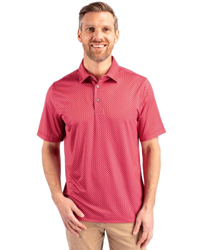 Cutter & Buck Mens Cutter Buck Pike Banner Print Stretch Polo Shirt Product Image