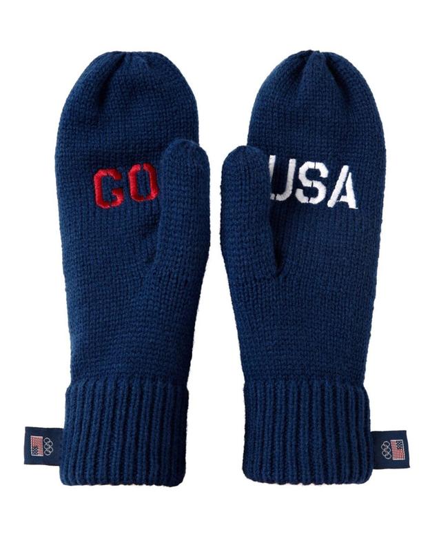 Mens Team Usa Go Usa Knit Mittens Blue Product Image