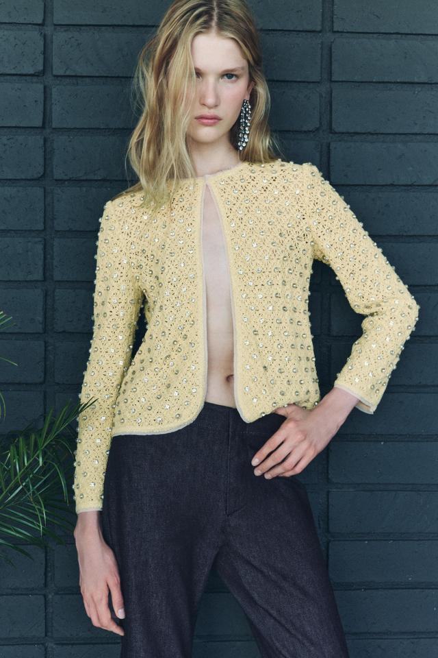 CROCHET JEWEL CARDIGAN ZW COLLECTION Product Image