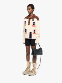 HOUSE' INTARSIA POLO SWEATER in neutrals | JW Anderson US  Product Image