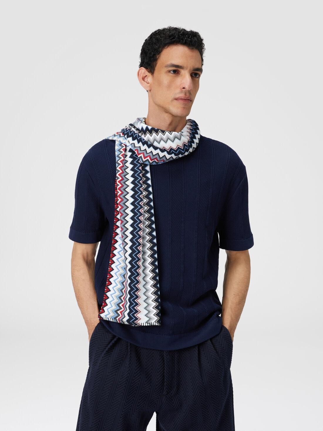 Cotton chevron knit scarf Multicoloured | Missoni Product Image