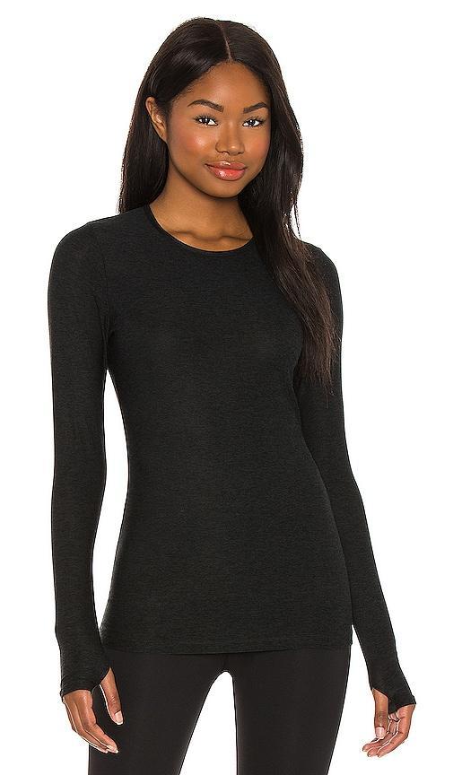 Beyond Yoga Classic Crew Pullover Black. (also in M, S). Product Image