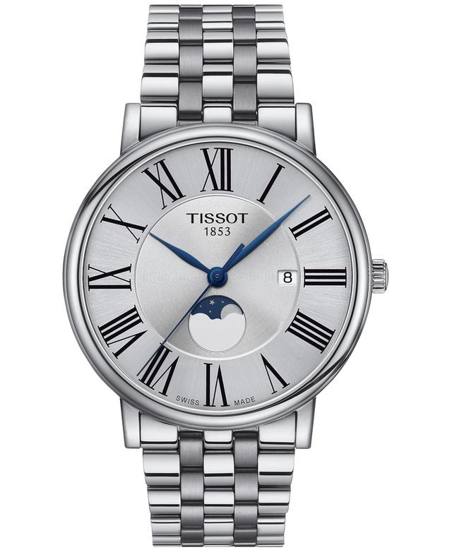 Tissot Mens Carson Gent Premium Moonphase Quartz Chronograph Stainless Steel Bracelet Watch Product Image