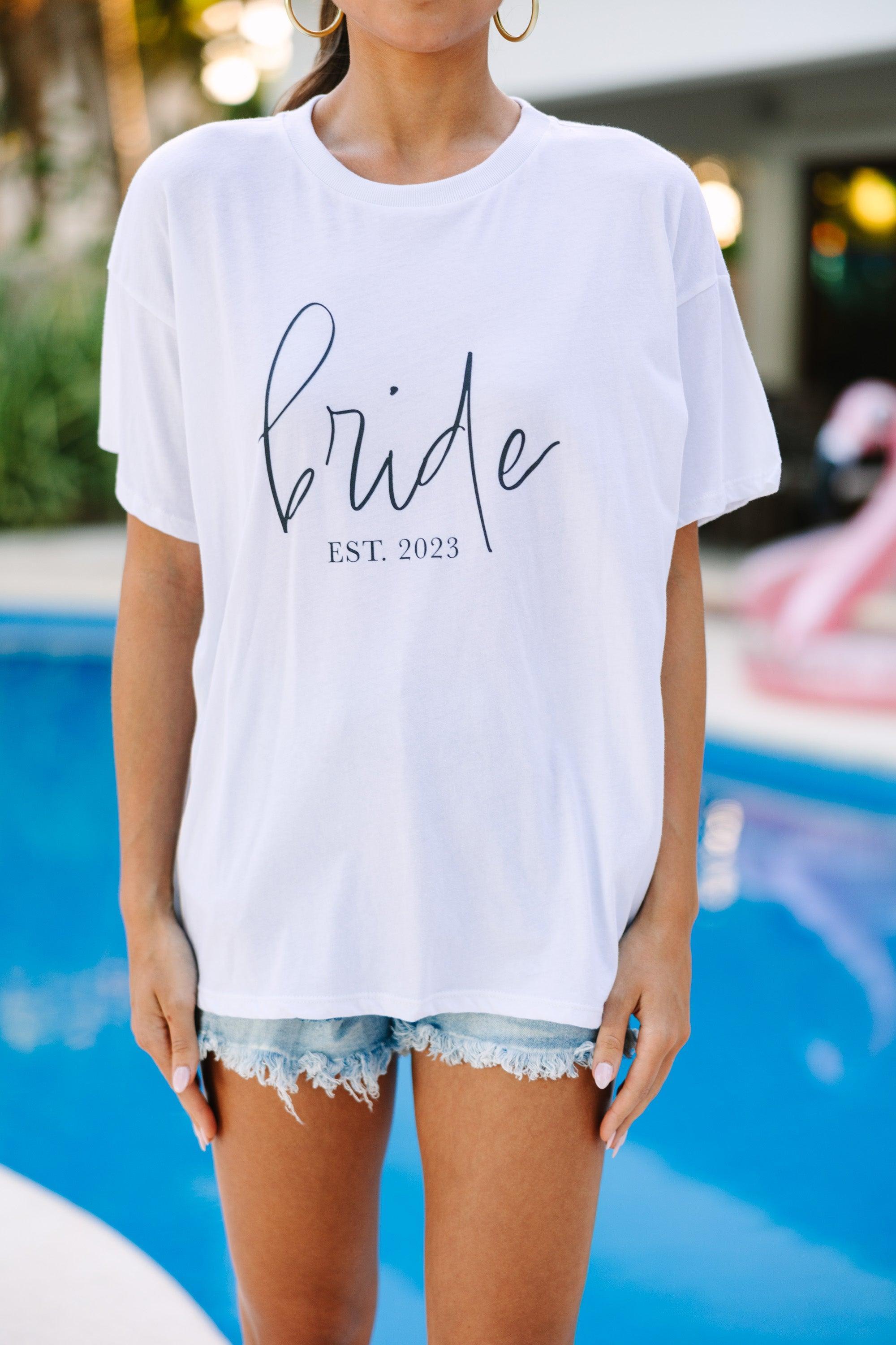 Bride Est. 2023 White Graphic Tee Female Product Image