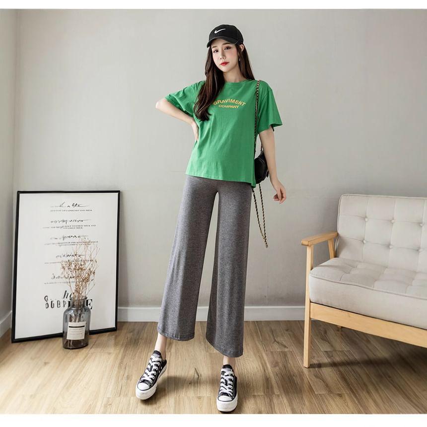 Maternity High Waist Straight Leg Crop Pants Product Image