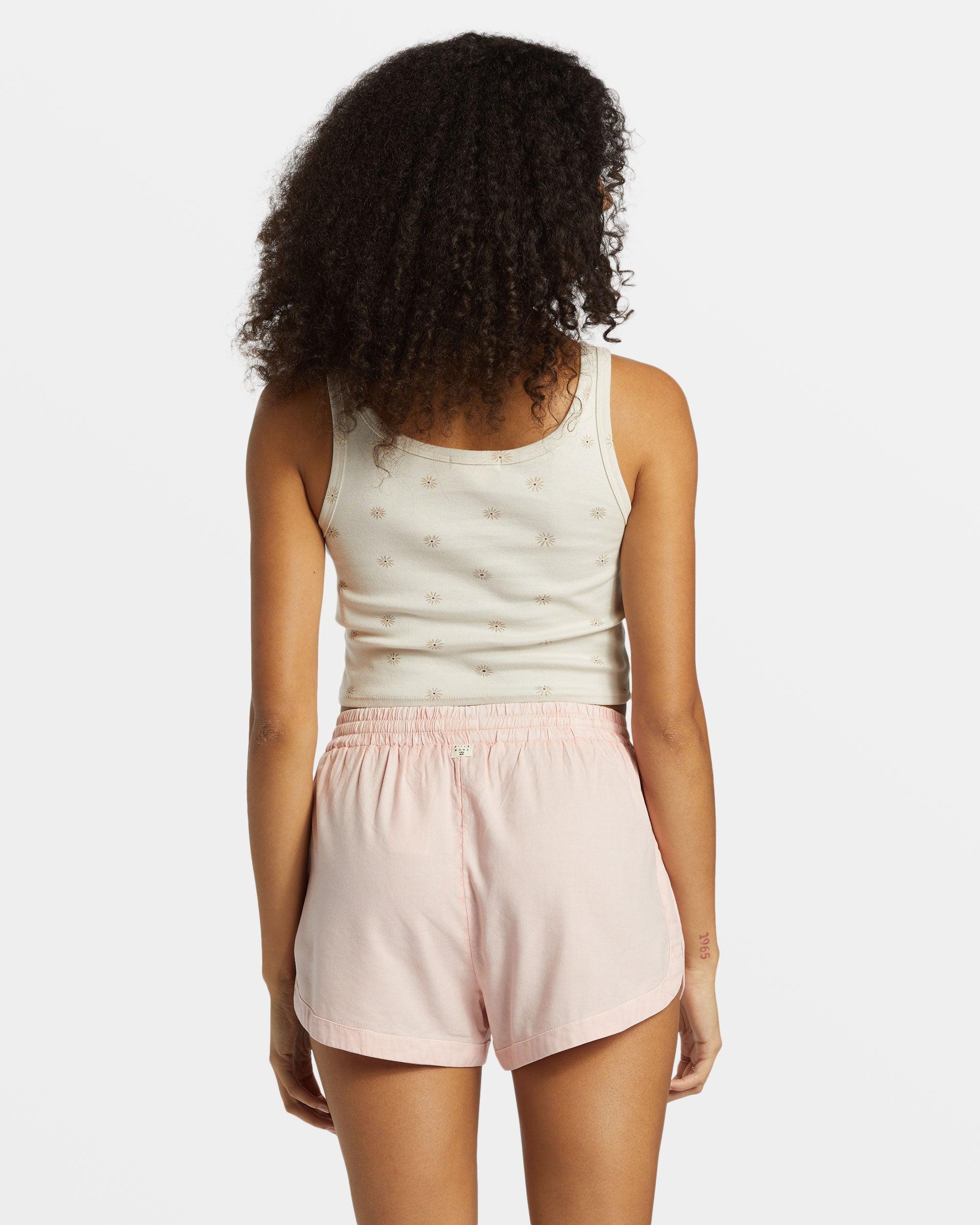 Road Trippin Elastic Waist Shorts - Feelin Peachy Female Product Image