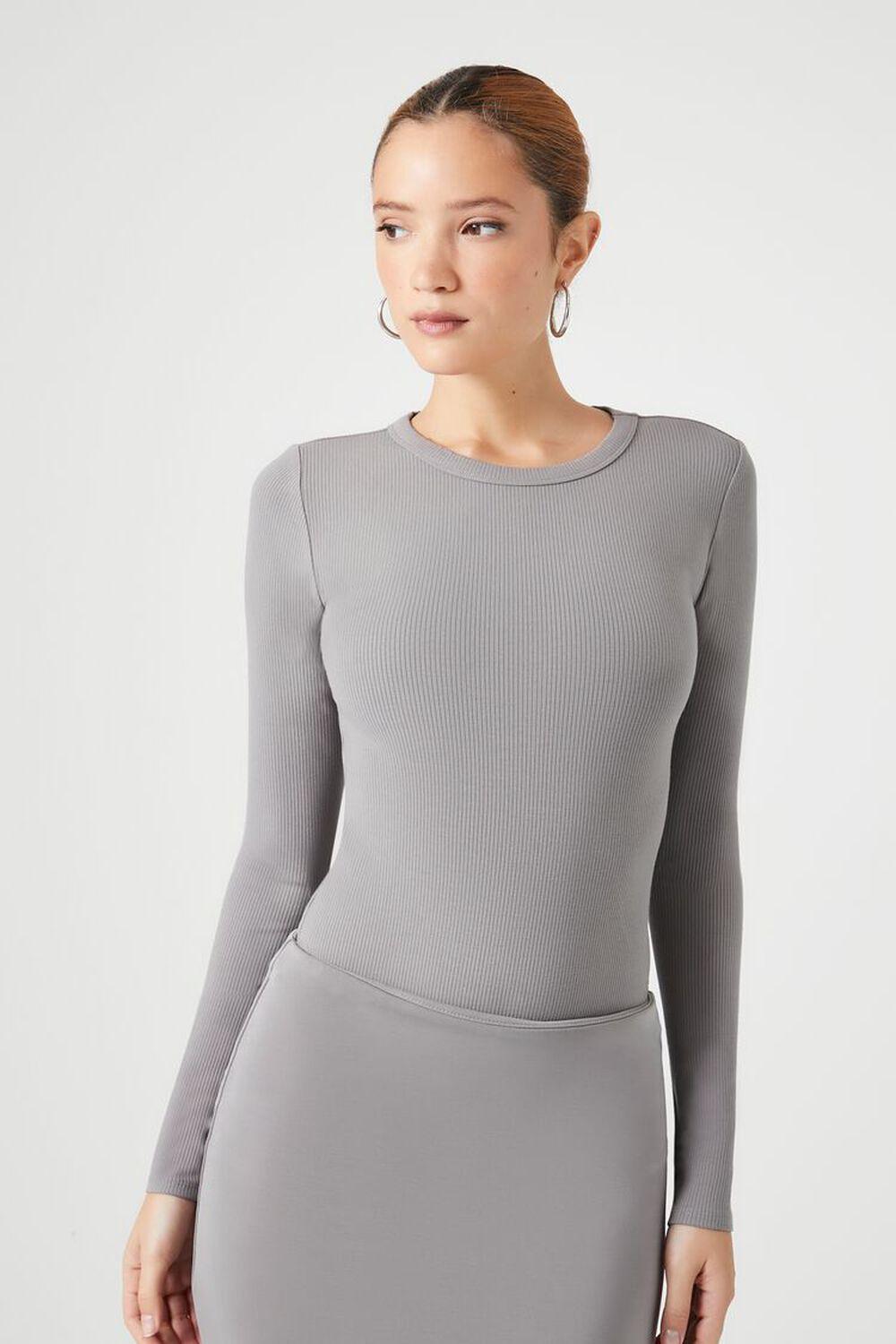 Ribbed Long-Sleeve Bodysuit | Forever 21 Product Image