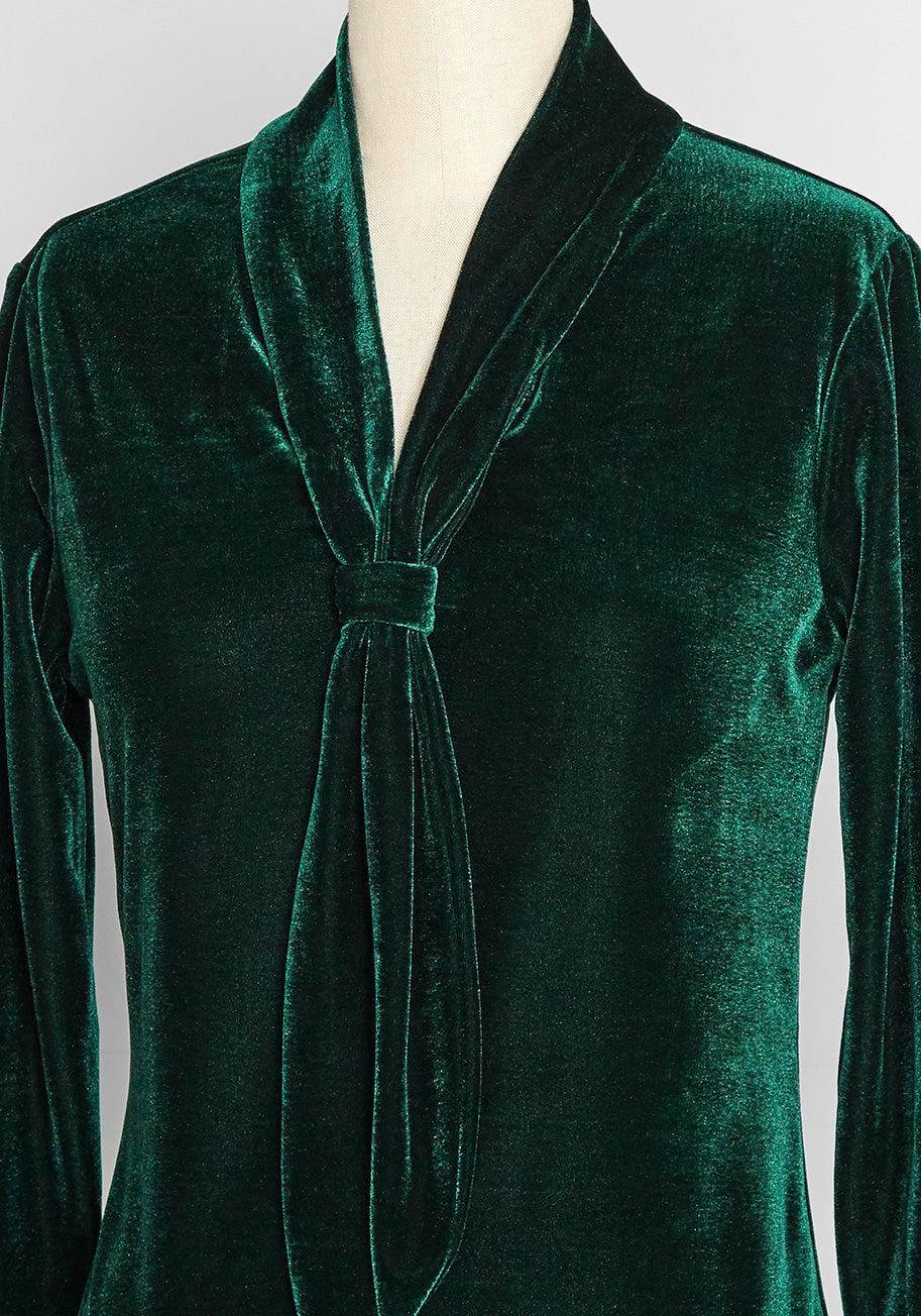 Christmas Charisma Long Sleeve Velvet Top Product Image