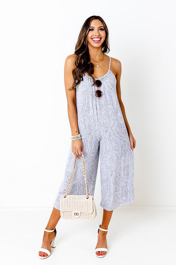 Kind And Casual Jumpsuit In Grey Product Image