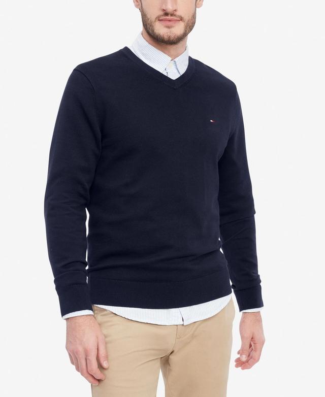 Tommy Hilfiger Mens Essential Solid V-Neck Sweater Product Image