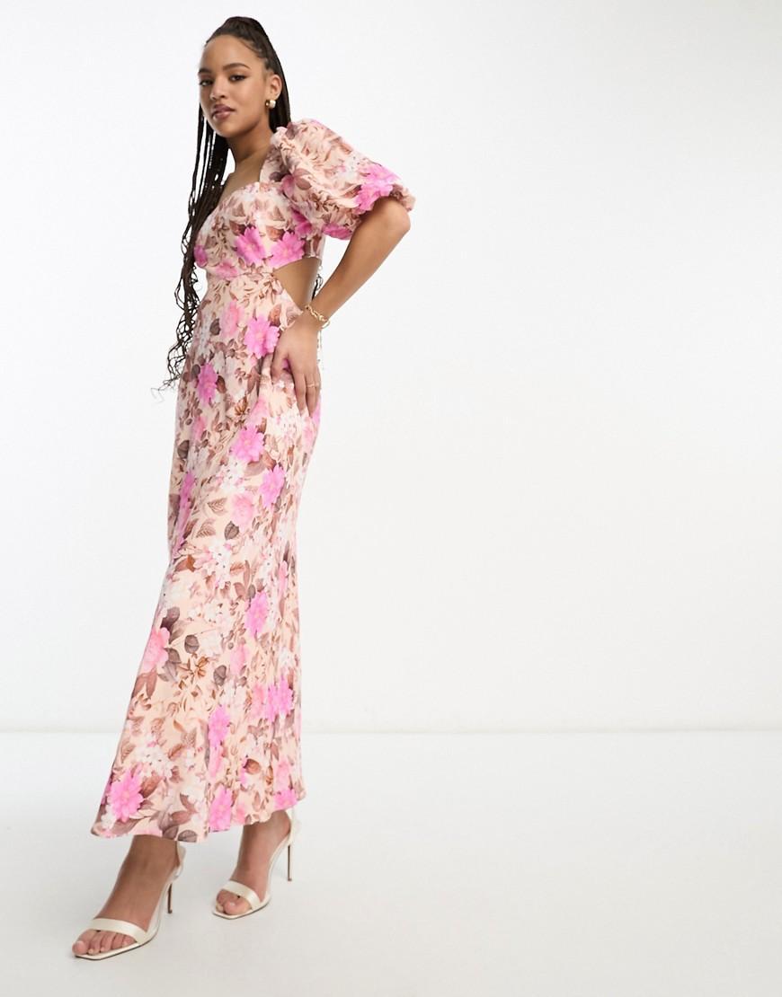 Ever New long sleeve maxi dress in leopard pink floral product image