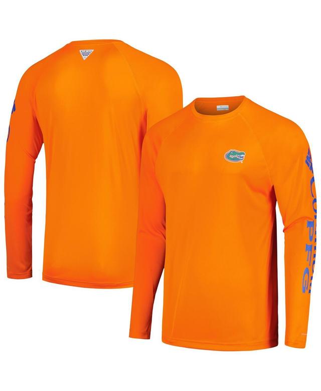 Mens Columbia Orange Florida Gators Terminal Tackle Omni-Shade Raglan Long Sleeve T-shirt Product Image