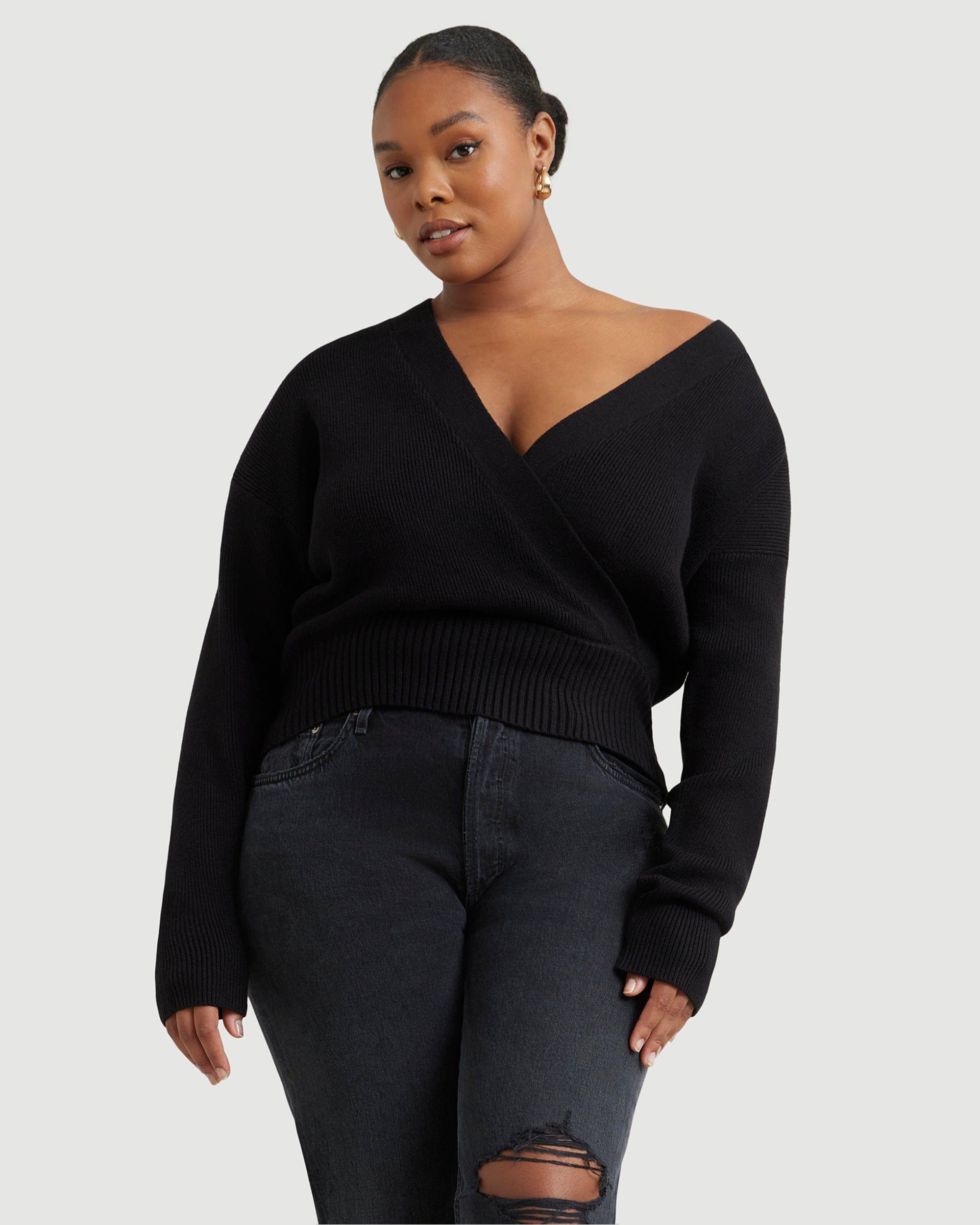 Marlowe V-Neck Cropped Sweater Product Image