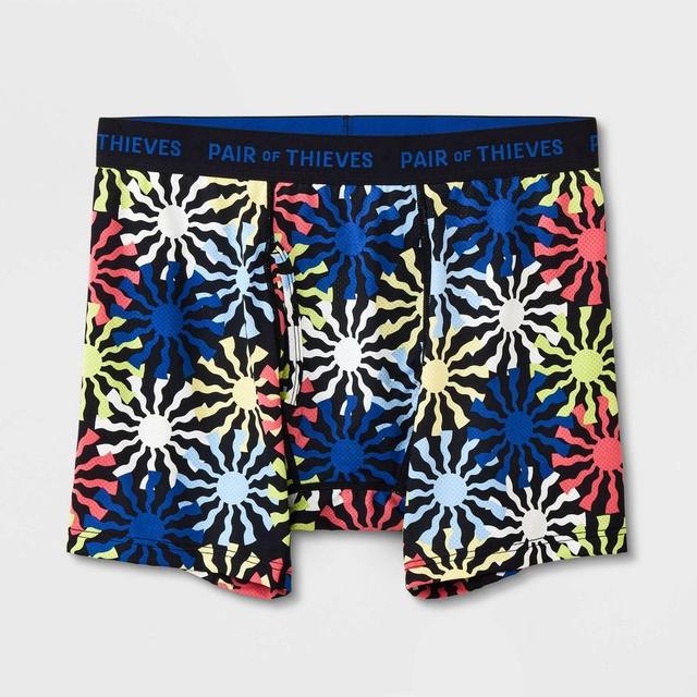 Pair of Thieves Mens Starburst Print Super Fit Boxer Briefs - Blue/White/Red M Product Image