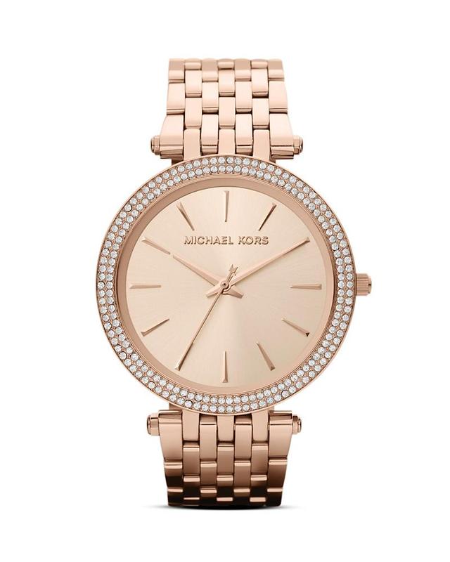 Michael Kors Womens Darci Rose Gold-Tone Stainless Steel Bracelet Watch 39mm MK3192 Product Image