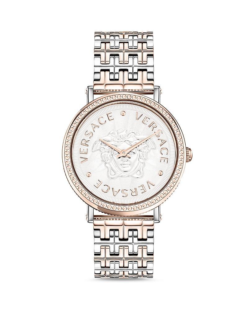 Versace V-Dollar Leather Strap Watch, 37mm Product Image