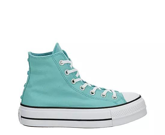 Converse Womens Converse Chuck Taylor All Star Lift Hi - Womens Basketball Shoes Green/Egret/Red Product Image