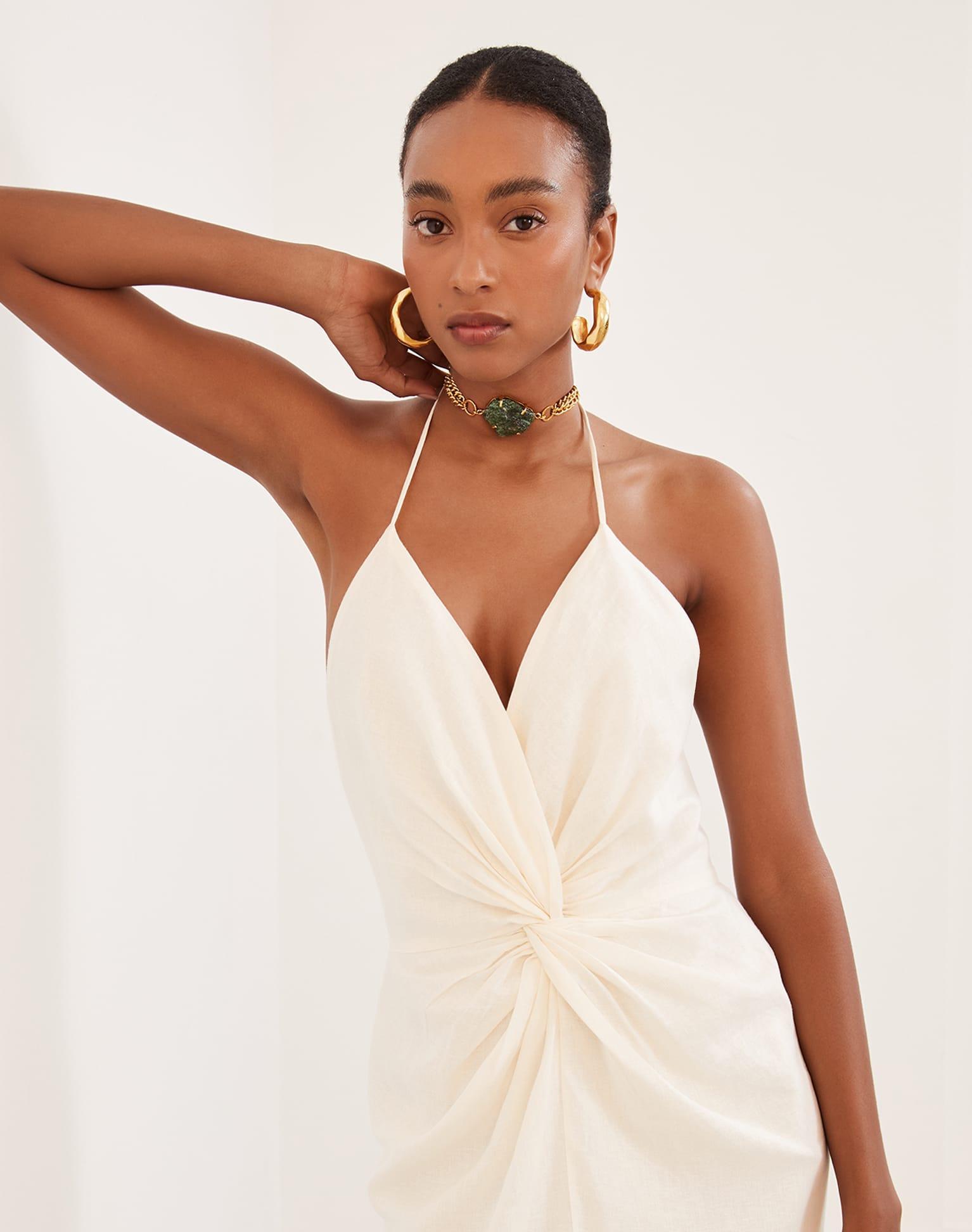 Kana Midi Dress - Off White Product Image