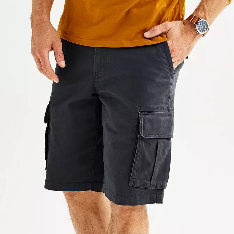 Mens Sonoma Goods For Life 12 Flexwear Everyday Cargo Shorts Black Copy Product Image