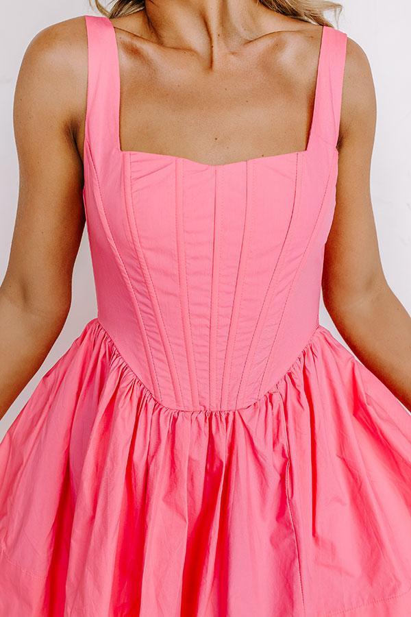 Stay Flirty Corset Mini Dress in Bubblegum Pink Product Image