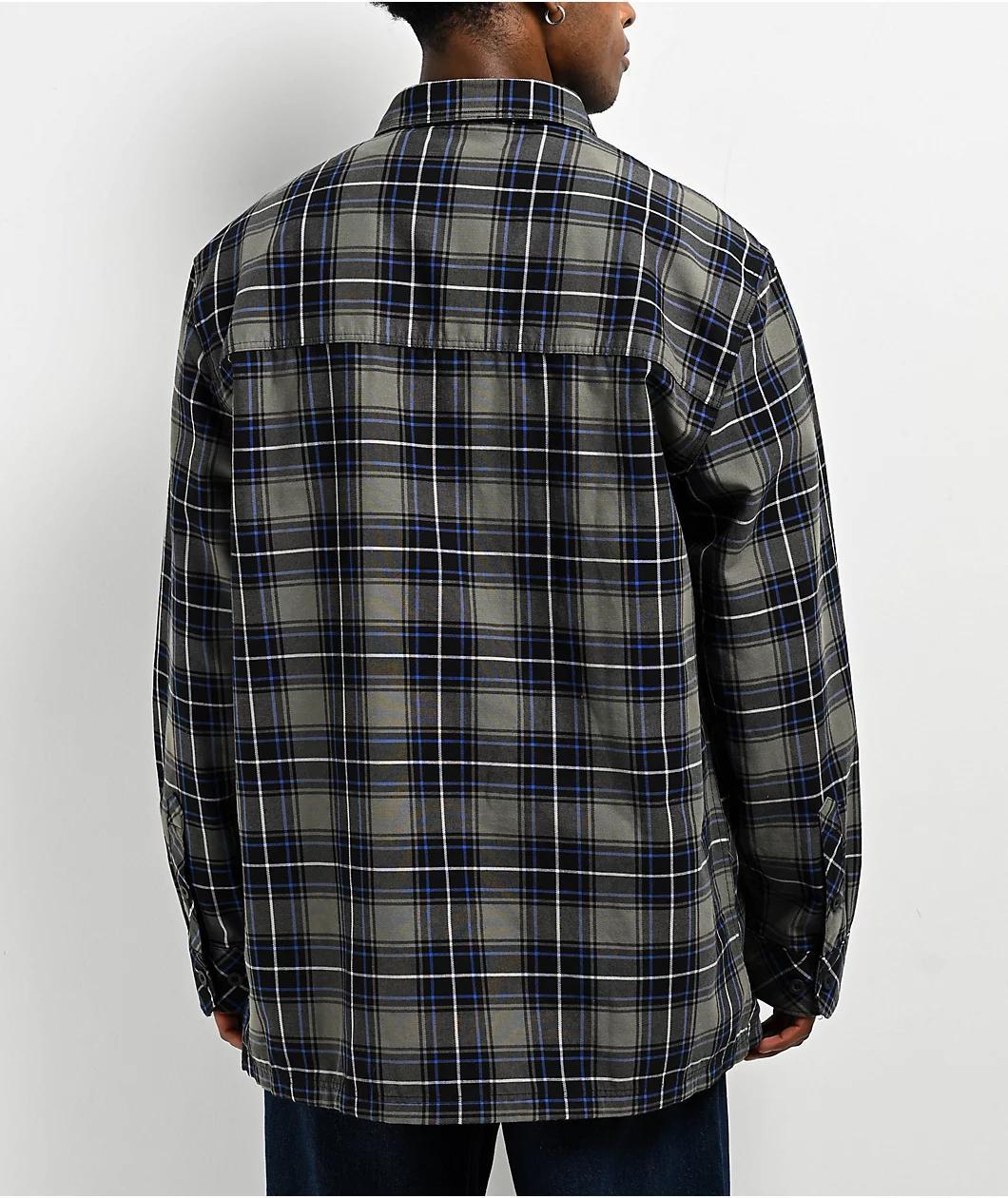 Adam Bomb Riverside Grey & Blue Flannel Shirt Product Image